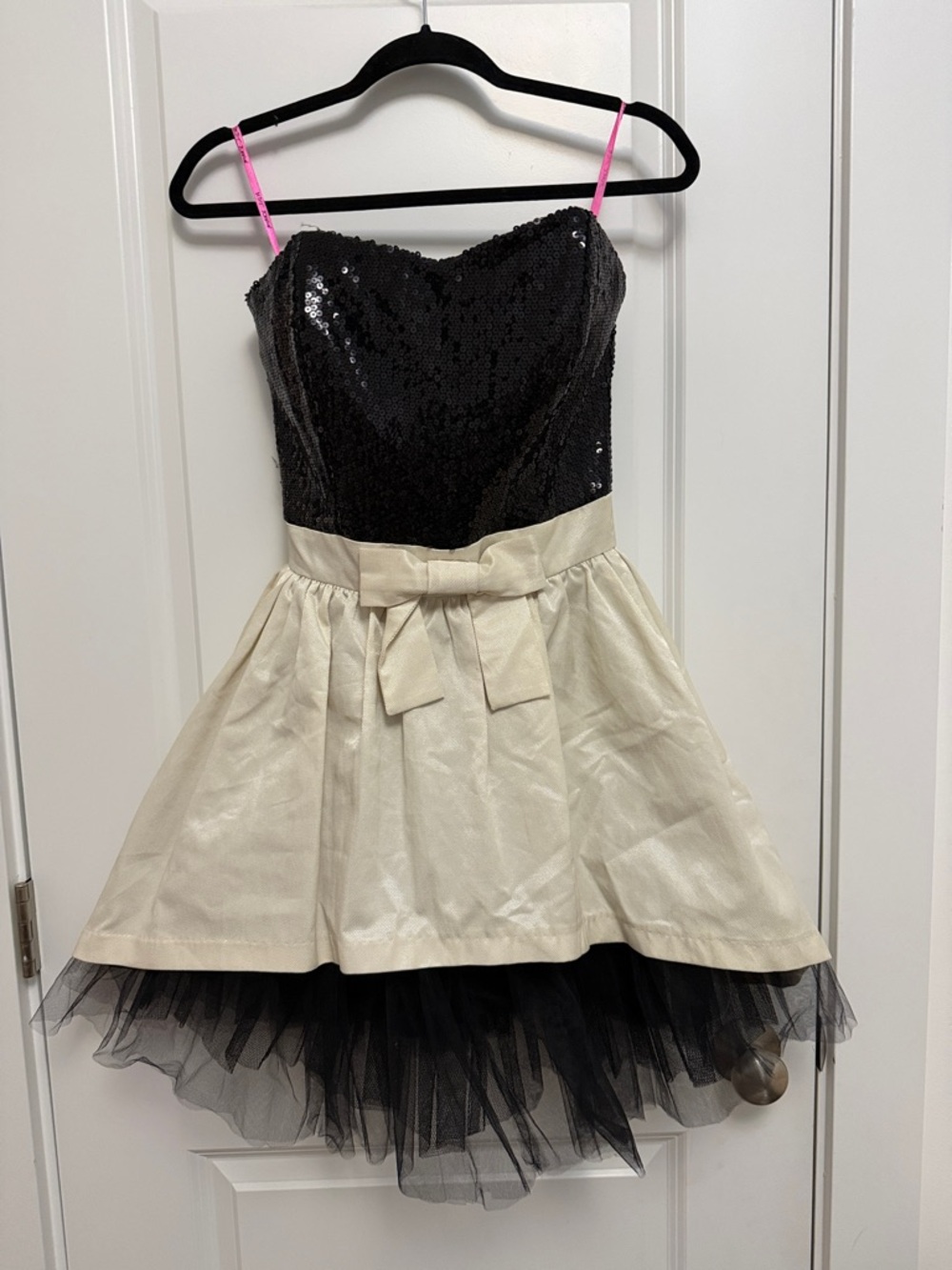 Betsey Johnson Black and Cream Party Dress